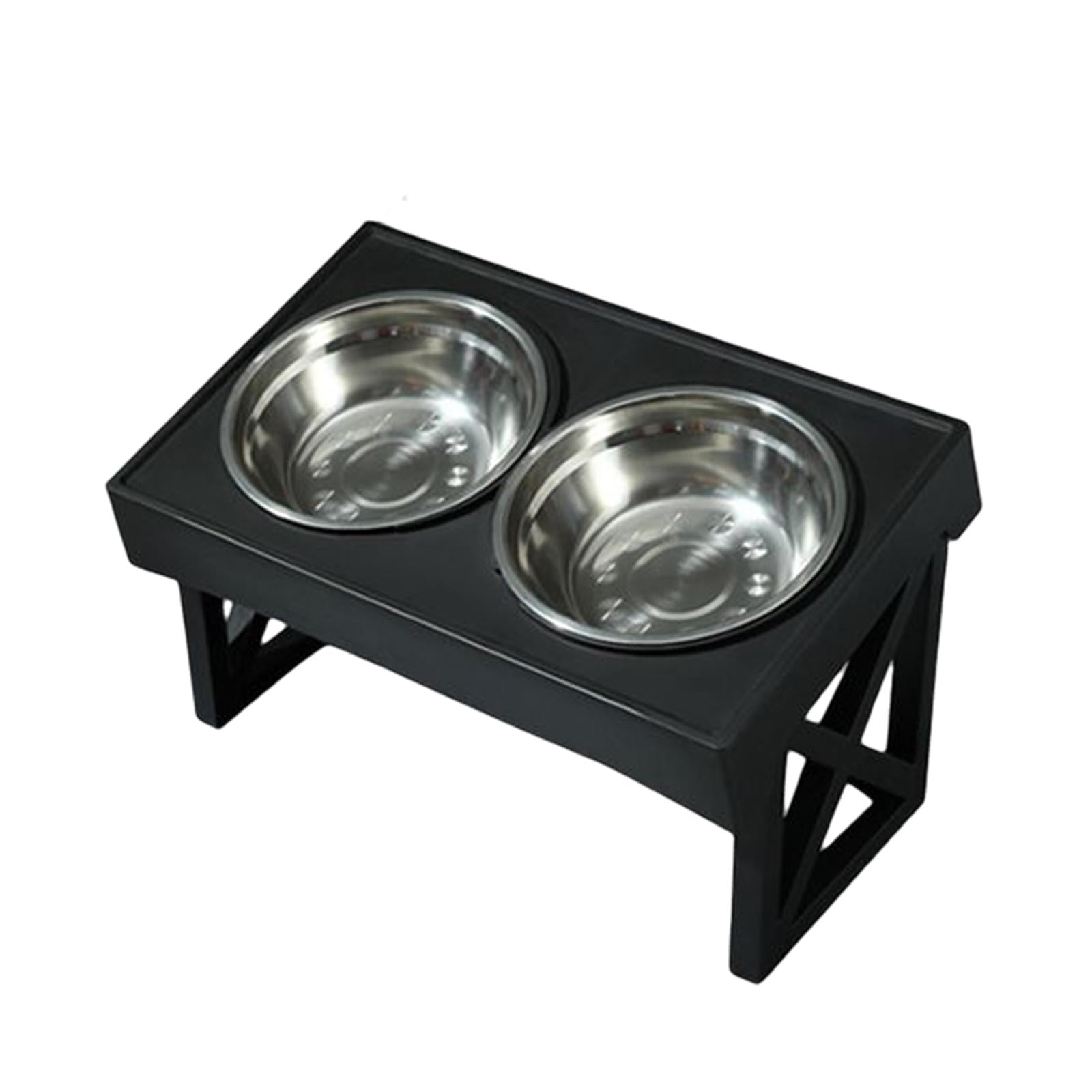 Magideal - Para Perros Elevados Para Comida De Agua Para Perros Tazón De Acero Inoxidable Para Perros Elevados Soporte Para Cachorros Y , Cuenco De Acero Inoxidable
