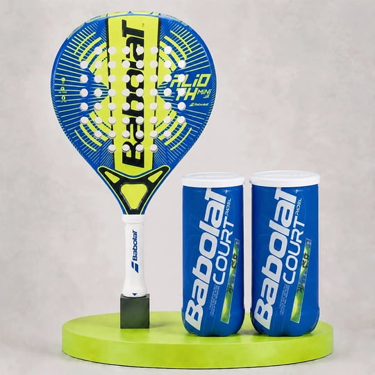 Super Pack Babolat Pala De Padel Alioth Mini Junior + 2 Tarros De Pelotas Court