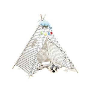 Figlio - Carpa Tipi Para Niños. 160 Cm. Cuadrados Blanco
