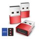 thumbnail image 1 of Adaptador USB Syntech USB‑C a USB, paquete de 3, aluminio, 1 of 7