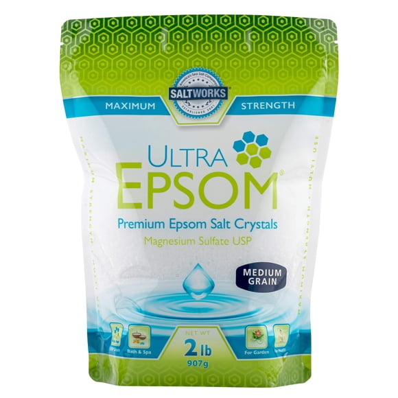 Sal De Baño Saltworks Ultra Epsom Premium Grano Medio Bolsa De 1 Kg