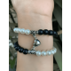 thumbnail image 3 of Pulsera pareja imán corazon perlas regalo amor san valentín, 3 of 3