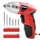 thumbnail image 1 of Destornillador eléctrico Hi-Spec, 3,6 V, 27 piezas con juego de brocas, rojo, 1 of 6