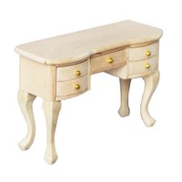 Bothyi - Casa De Muñecas De Madera 1:12, Escritorio En Miniatura Sin Pintar, Juego De Simulación Para El Dormitorio Del Hogar