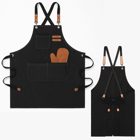 Telotenemos - Pechera Delantal Cocina Barbacoa Parrilla Premium Peluquero Negro Batman