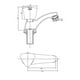 thumbnail image 2 of Llave Lavamanos Mossini Tévere Cromo, 2 of 2