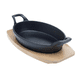 thumbnail image 4 of Sarten Hierro Ovalado Con Base Madera 27.6X15.2X4.5 Cm, 4 of 6