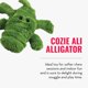 thumbnail image 3 of Pack de 3 pelotas KONG Cozie Ali, cocodrilo y SqueakAir de Pet Supplies, 3 of 7