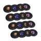 thumbnail image 4 of 16 Unids Copa Redonda Mat Coaster Coaster De Silicona Negro Vinyl Record Pattern 10cm En Dia, 4 of 5