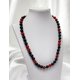 thumbnail image 1 of Collar Mallorca bicolor perla negra y roja - 10mm, 50cm Broche Timon Acero Quirurgico, 1 of 2