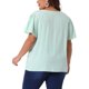 thumbnail image 3 of Agnes Orinda Blusa de Gasa de Verano con Cuello en V y Mangas con Volantes para Mujer de Talla Grande 1X Verde Claro, 3 of 6