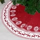 thumbnail image 5 of Faldón Boho para Arbol de Navidad Tejido Rojo con Vivos Blancos, 5 of 6