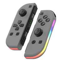 Genérico - Mando Joypad Inalámbrico Para Nintendo Switch Con Iluminación Rgb, Sensor De Movimiento Y Vibración Dual, En Color Gris