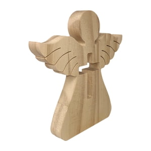 Bothyi - Figura De Ángel De Madera Tallada Escultura Cristiana Decoración Del Hogar Cruz De Decoración De Ángel De Madera
