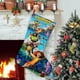 thumbnail image 1 of Los Croods Tema: Calcetines de Navidad, fino lino blanco para colgar en escaleras y chimenea, decoración navideña para el hogar, regalo de Navidad. 45cm × 32cm, 1 of 5