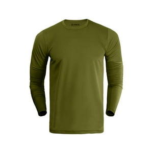 Snix - Polera Deportiva Dry Fit De Adulto Manga Larga Verde Musgo Talla Xl