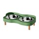 thumbnail image 5 of Comederos Elevados Para Gatos Con 2 Cuencos De Acero Inoxidable Para Cachorros Y Animales Peque?os, Color Verde, 5 of 5