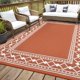 thumbnail image 1 of Alfombra MilleLoom 274 cm x 366 cm impermeable para exteriores en naranja terracota, 1 of 9