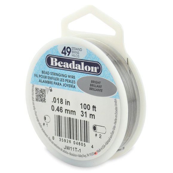 Alambre Beadalon 31 m .46 mm 49 Hilos Brillante
