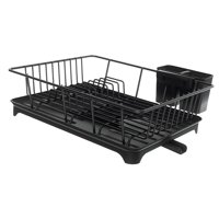 Bothyi - Rejilla Para Secar Platos Portavasos Soporte Para Utensilios Fácil De Montar Rejilla Para Secar Platos Negro