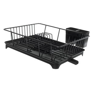 Bothyi - Rejilla Para Secar Platos Portavasos Soporte Para Utensilios Fácil De Montar Rejilla Para Secar Platos Negro