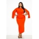 thumbnail image 2 of Vestido Midi Cruzado Con Hombros Acolchados, 2 of 5