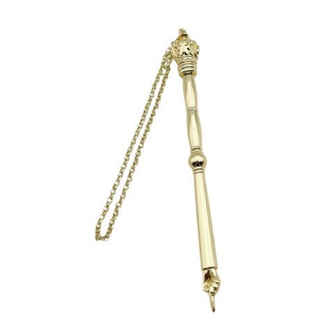 Bothyi - Puntero Yad Torá Herramienta De Lectura Asistente De Mano Puntero Manual Yad Puntero Bíblico Cabeza De Corona Dorada