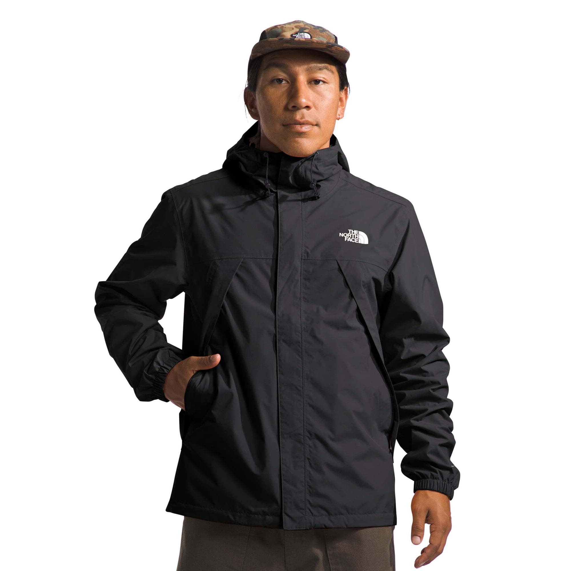 Chaqueta The North Face Antora Waterproof Para Hombre Negra Pequeña