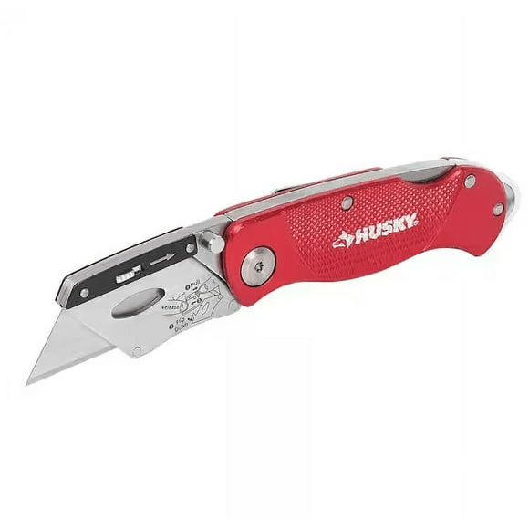 Cuchillo Plegable Metalico + 10 Repuestos Husky