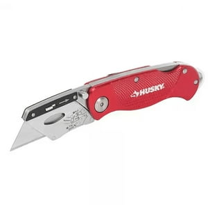 Cuchillo Plegable Metalico + 10 Repuestos Husky