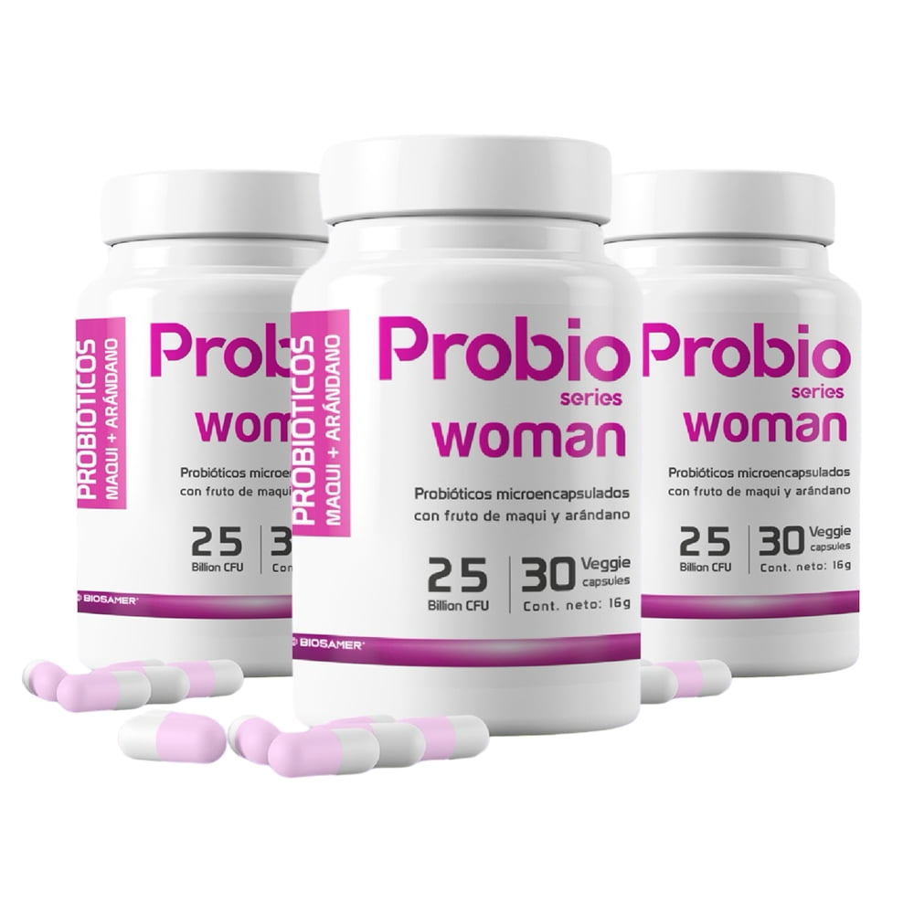 Biosamer - Pack 3 Probiótico Woman 25 Billones 30 Cápsulas