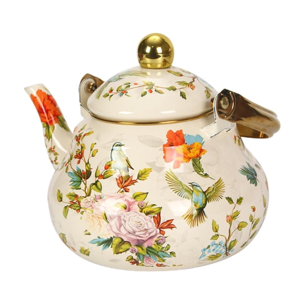Hervidor De Té Esmaltado Con Mango De Cafetera Múltiple Para El Café De La Fiesta En El Hogar 1 5l