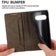 thumbnail image 2 of Funda tipo cartera con bloqueo RFID para Google Pixel 10A Con tapa abatible, portatarjetas, cierre magnético, TPU y soporte Marrón, 2 of 6