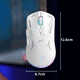 thumbnail image 2 of Mouse Gamer Blanco Luz Rgb Conexión Inalámbrica O Con Cable, 2 of 8