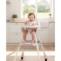 Imac Hogar - Silla De Comer Multifuncional 3 En 1 Para Bebé Rosa