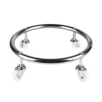 Magideal - Bandeja De Tanque Con Base Cilíndrica Móvil, Maceta De Jardín, Soporte Para Olla, Soporte Para Tanque De Gas Con Rueda Para Cocina Interior Y Exterior Sin Freno