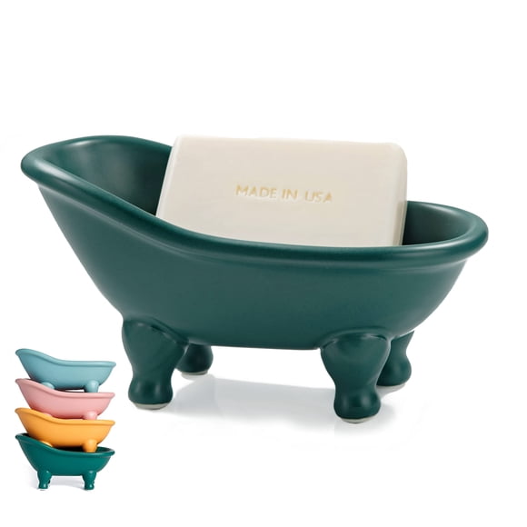 Jabonera dodococa de cerámica Mini bañera con patas 14 cm