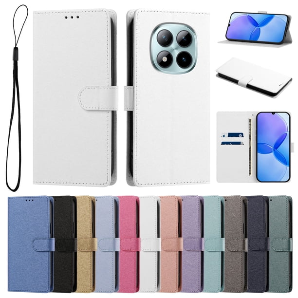 Cartera Funda para Xiaomi Redmi Note 15 Pro Plus 5G Carga Inalámbrica, Blanco