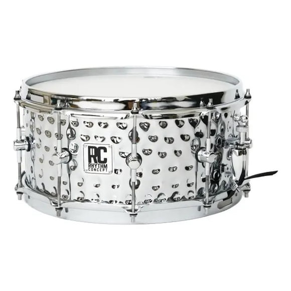 Caja de Acero Martillado Cromada Power Hoop 14x6.5 sh1465 Casco Plateado