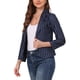 thumbnail image 4 of INSPIRE CHIC Chaqueta de regreso a clases para mujer, blazer abierto, traje corto de verano para el trabajo, azul marino XL, 4 of 6