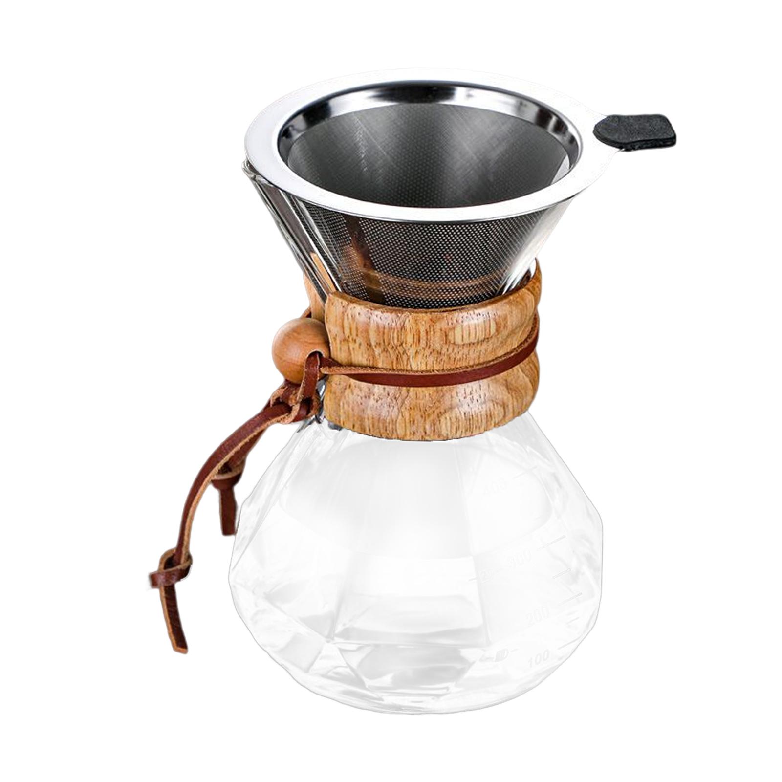 Magideal - Cafetera Cafetera, Cafetera Manual Con Goteo De Café Barista De Alto Borosilicato Con Escala Hervidor De Reutilizable De Alta Resistencia Al 800Ml Con Filtro
