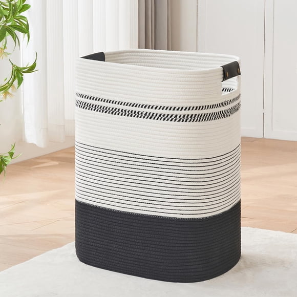 Canasta Para Ropa Sucia Para Cobijas Y Ropa 100% Algodón 43 X 36 X 56 Cm