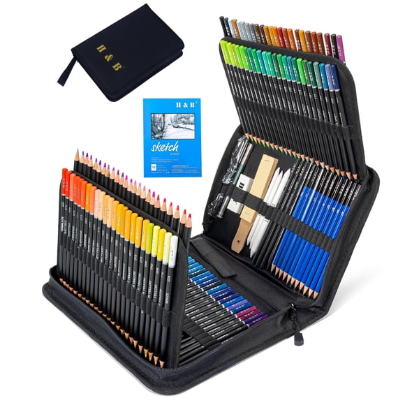 Kit De Suministros De Arte De 145 Piezas Para Dibujo Y Bocetado