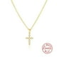 thumbnail image 1 of Collar cruz religiosa de plata de ley, 1 of 2