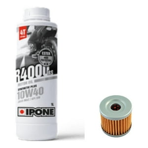 Kit Mantencion Moto Suzuki Gs 150R (Ipone 10W40 + Filtro) Blanco