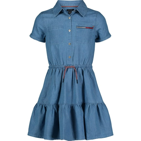 Mameluco Tommy Hilfiger de mezclilla elástica para niña Highline Wash XL