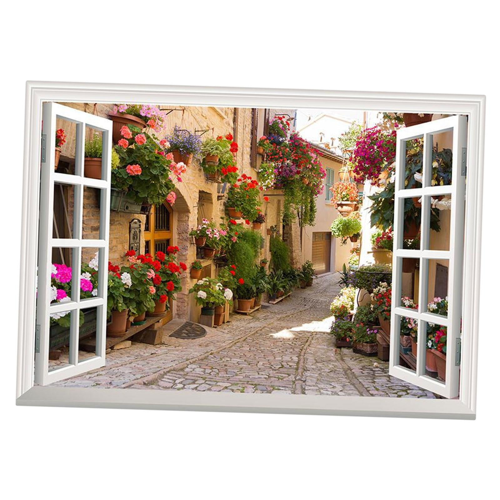 Bothyi - Pegatinas De Pared Para Ventana Falsas, Ventanas De Apertura Falsas Para Decoración De Dormitorio Y Oficina, 57cm X 90cm