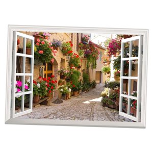 Bothyi - Pegatinas De Pared Para Ventana Falsas, Ventanas De Apertura Falsas Para Decoración De Dormitorio Y Oficina, 57Cm X 90Cm