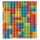thumbnail image 1 of Cortina de ducha de bloques de Lego, juego de cortina de baño con ganchos, tamaño 66 x 72 pulgadas, 1 of 3