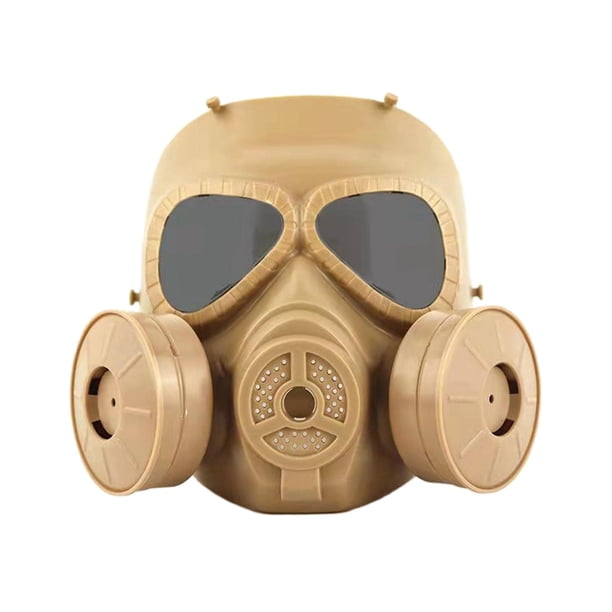 Máscara De Utilería De Juego Con Máscara Protectora De Ventilador Para Fiesta De Disfraces De Cosplay Mascarada Lente Negra Marrón